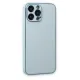 Apple iPhone 14 Pro Kılıf Coco Deri Silikon Kapak - Sky Blue