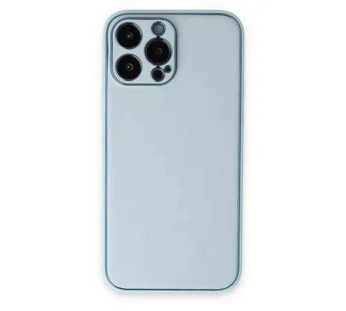 Apple iPhone 14 Pro Kılıf Coco Deri Silikon Kapak - Sky Blue