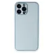 Apple iPhone 14 Pro Kılıf Coco Deri Silikon Kapak - Sky Blue
