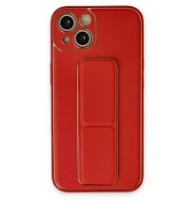 Apple iPhone 14 Kılıf Coco Deri Standlı Kapak - Kırmızı