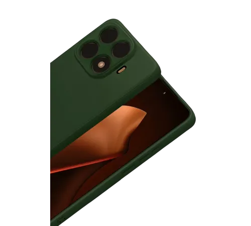 Xiaomi Mi 15T Pro Nano içi Kadife Silikon - Koyu Yeşil