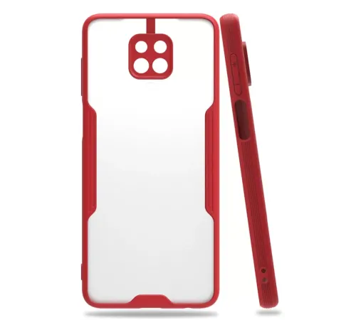 Xiaomi Redmi Note 9S Kılıf Platin Silikon - Kırmızı