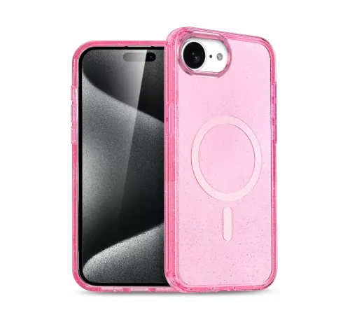 Apple iPhone 16E Star Magsafe Kapak - Pembe