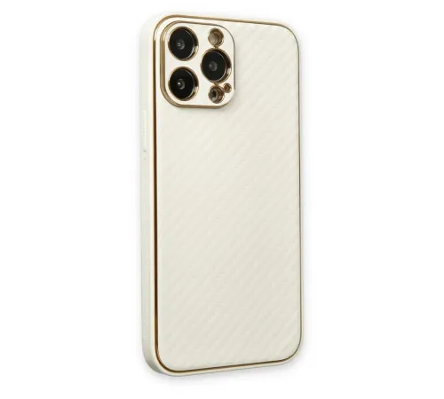 Apple iPhone 13 Pro Kılıf Coco Karbon Silikon - Beyaz