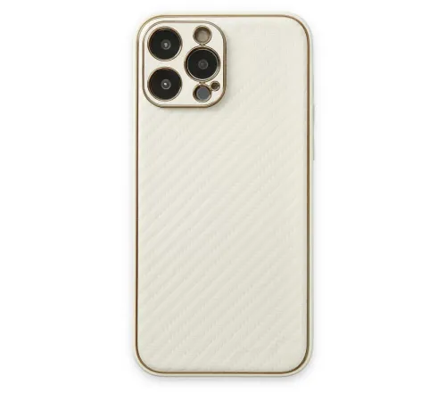 Apple iPhone 13 Pro Kılıf Coco Karbon Silikon - Beyaz