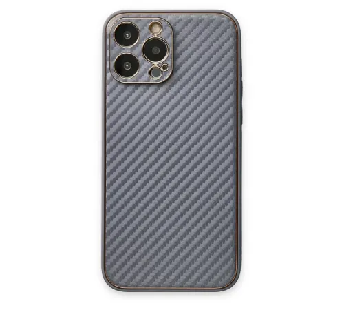 Apple iPhone 13 Pro Kılıf Coco Karbon Silikon - Gri