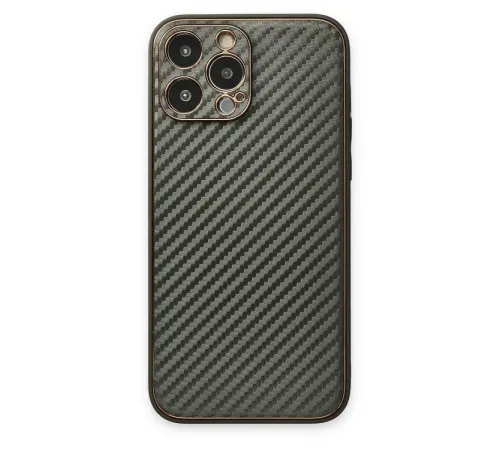 Apple iPhone 13 Pro Kılıf Coco Karbon Silikon - Füme