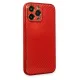 Apple iPhone 13 Pro Max Kılıf Coco Karbon Silikon - Kırmızı