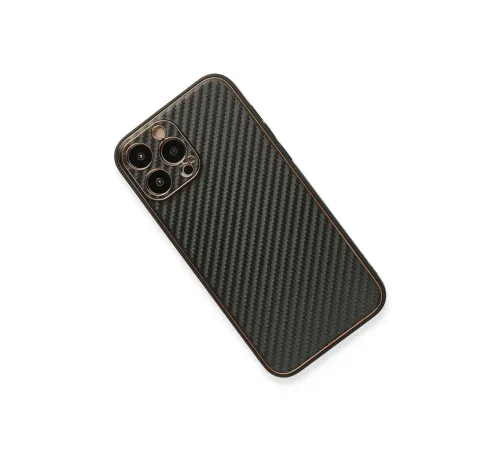 Apple iPhone 13 Pro Max Kılıf Coco Karbon Silikon - Siyah
