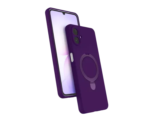 Samsung Galaxy A07 4G Regal Magsafe Standlı Kapak - Derin Mor