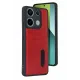 Xiaomi Redmi 15C 4G Sara Kartvizitli Deri Kılıf - Kırmızı