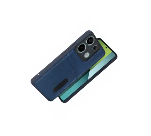 Xiaomi Redmi 15C 4G Sara Kartvizitli Deri Kılıf - Lacivert