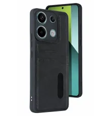 Xiaomi Redmi 15C 4G Sara Kartvizitli Deri Kılıf - Siyah
