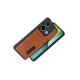 Xiaomi Redmi 15C 4G Sara Kartvizitli Deri Kılıf - Taba
