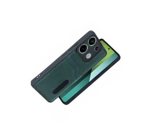 Xiaomi Redmi 15C 4G Sara Kartvizitli Deri Kılıf - Yeşil