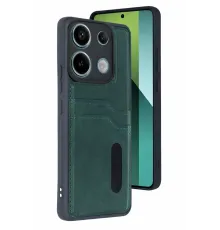 Xiaomi Redmi 15C 4G Sara Kartvizitli Deri Kılıf - Yeşil