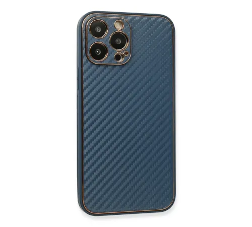 Apple iPhone 13 Pro Max Kılıf Coco Karbon Silikon - Mavi