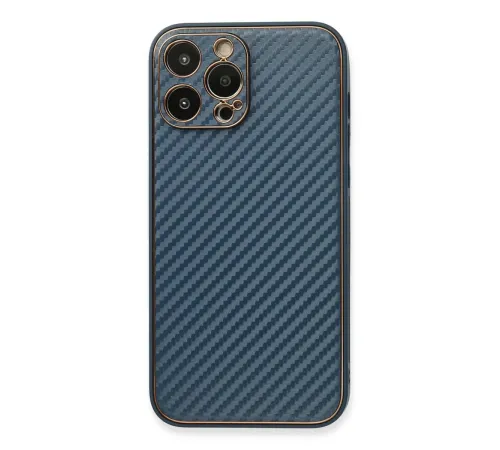 Apple iPhone 13 Pro Max Kılıf Coco Karbon Silikon - Mavi