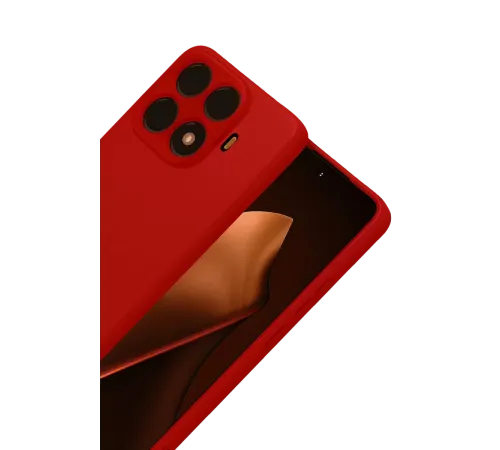 Xiaomi Mi 15T Pro Nano içi Kadife Silikon - Kırmızı