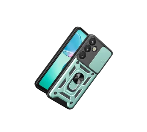 Samsung Galaxy S26 Plus Pars Lens Yüzüklü Silikon - Yeşil
