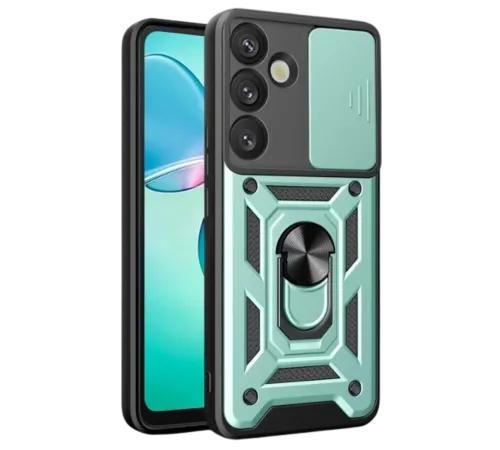 Samsung Galaxy S26 Plus Pars Lens Yüzüklü Silikon - Yeşil
