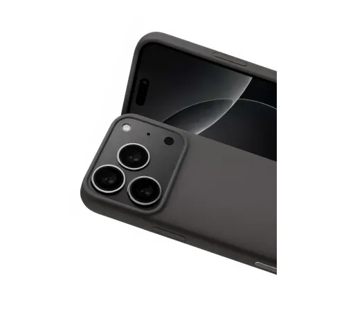 Apple iPhone 17 Pro Max Nano içi Kadife Silikon - Gri