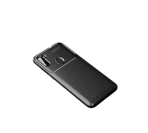Samsung Galaxy A11 Kılıf Auto Focus Karbon Kapak - Siyah