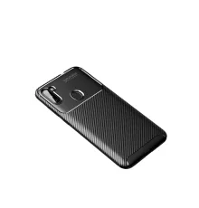 Samsung Galaxy A11 Kılıf Auto Focus Karbon Kapak - Siyah