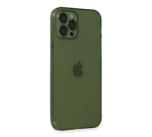 Apple iPhone 12 Pro Max Kılıf Fly Lens Silikon - Yeşil