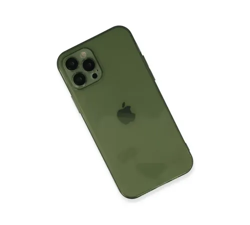 Apple iPhone 12 Pro Max Kılıf Fly Lens Silikon - Yeşil