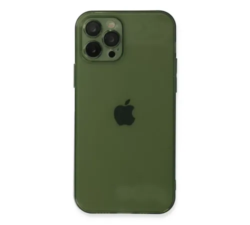 Apple iPhone 12 Pro Max Kılıf Fly Lens Silikon - Yeşil
