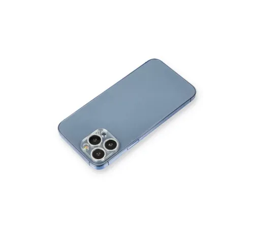 Apple iPhone 12 Pro Shine Kamera Lens Koruma Cam - Gümüş