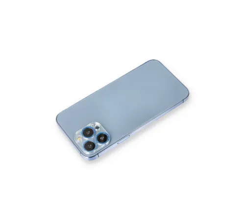 Apple iPhone 12 Pro Shine Kamera Lens Koruma Cam - Mavi