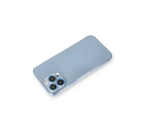 Apple iPhone 12 Pro Shine Kamera Lens Koruma Cam - Mavi