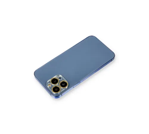 Apple iPhone 12 Pro Max Shine Kamera Lens Koruma Cam - Gold