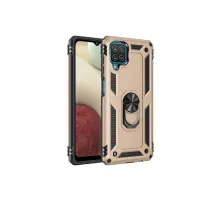 Samsung Galaxy A22 Kılıf Sofya Yüzüklü Silikon Kapak - Gold