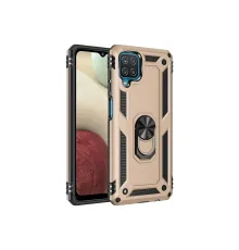 Samsung Galaxy A22 Kılıf Sofya Yüzüklü Silikon Kapak - Gold