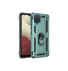 Samsung Galaxy A22 Kılıf Sofya Yüzüklü Silikon Kapak - Yeşil