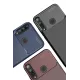 Huawei P40 Lite E Kılıf Auto Focus Karbon Kapak - Kahverengi