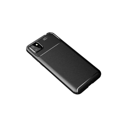 Huawei Y5P Kılıf Auto Focus Karbon Kapak - Siyah