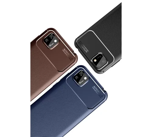 Huawei Y5P Kılıf Auto Focus Karbon Kapak - Siyah
