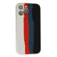 Apple iPhone 13 Pro Kılıf Ebruli Lansman Silikon - Beyaz-Siyah
