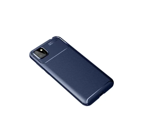 Huawei Y5P Kılıf Auto Focus Karbon Kapak - Lacivert