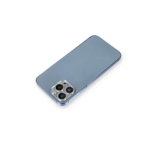 Apple iPhone 13 Pro Shine Kamera Lens Koruma Cam - Rainbow