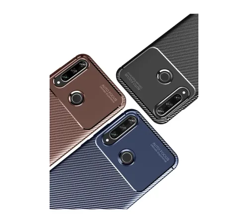 Huawei Y6P Kılıf Auto Focus Karbon Kapak - Lacivert