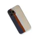 Apple iPhone 13 Pro Kılıf Ebruli Lansman Silikon - Lacivert-Krem