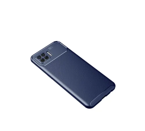 A73 Kılıf Auto Focus Karbon Kapak - Lacivert