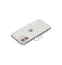 Apple iPhone 11 Renkli Kamera Lens Koruma Cam - Pembe-Mavi