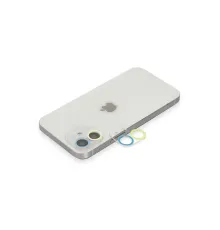 Apple iPhone 11 Renkli Kamera Lens Koruma Cam - Sarı-Mavi
