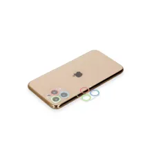 Apple iPhone 11 Pro Renkli Kamera Lens Koruma Cam - Mavi-Yeşil